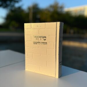 סידור ״הודו להשם״ לגבר דגם כותל לבן כסוף