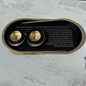 פמוטים ברכת הדלקת נרות שחור זהב
