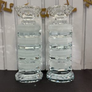 פמוטי קריסטל עיגול חלבי