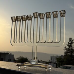 חנוכית קריסטל זהב