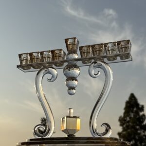 חנוכית קריסטל זהב ״סביבון״